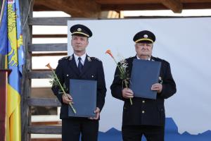 26.6.2020_obcina praznik sentrupert_predsednika PGD StR in Zabukovje, Peter Pavlin in ALojz Petje, prejemnika listine, foto Alenka s Lamovsek331